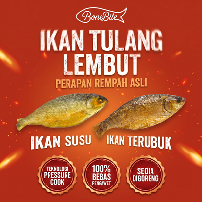 BoneBite™ Ikan Tulang Lembut (Ready-To-Cook) - Lauk Ekspres & Tinggi Protein - Size Sederhana