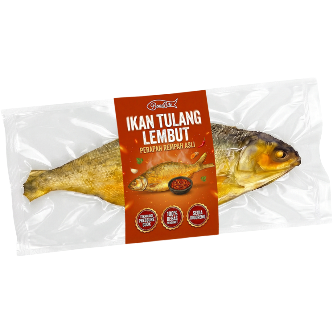 BoneBite™ Ikan Tulang Lembut (Ready-To-Cook) - Lauk Ekspres & Tinggi Protein - Size Sederhana