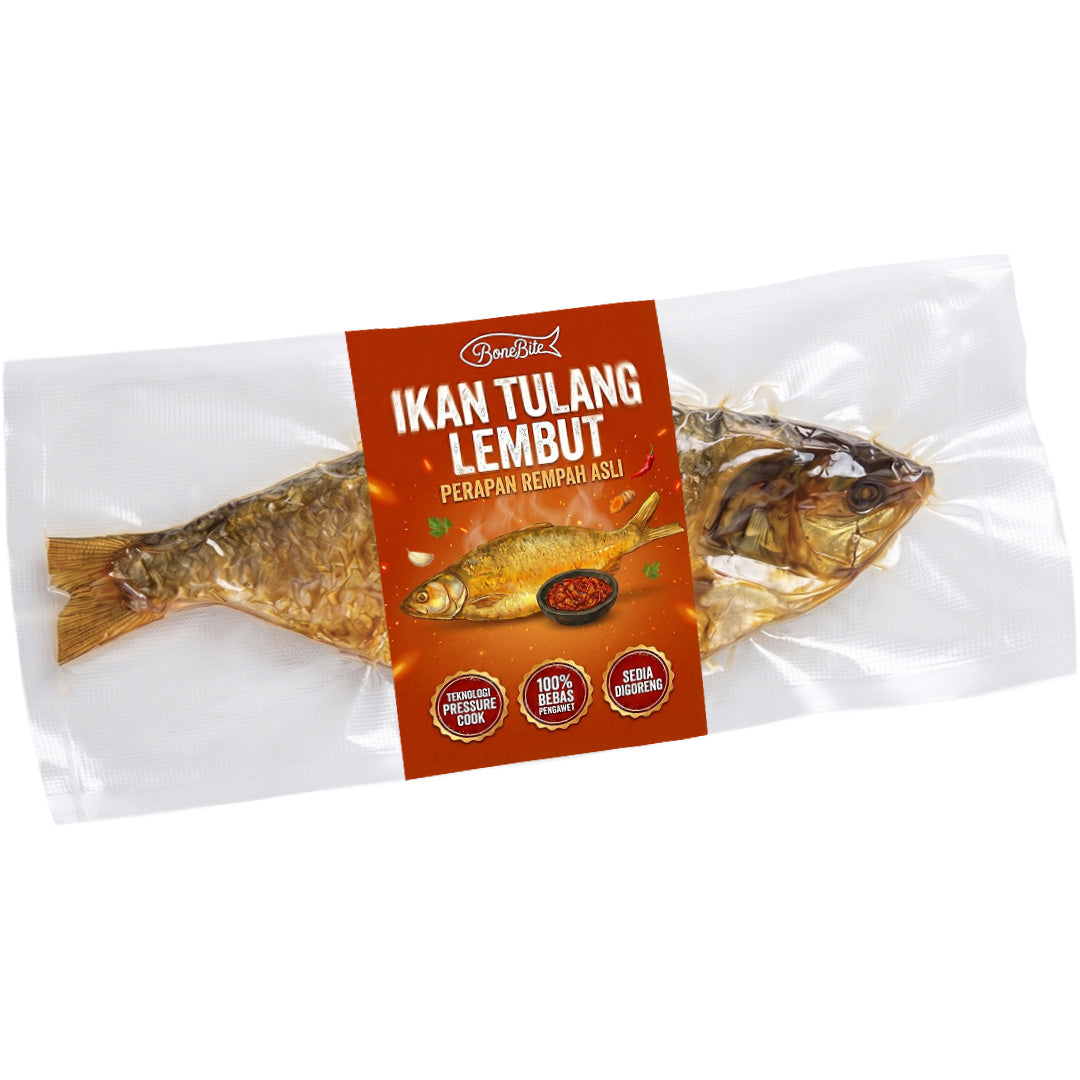 BoneBite™ Ikan Tulang Lembut (Ready-To-Cook) - Lauk Ekspres & Tinggi Protein - Size Sederhana
